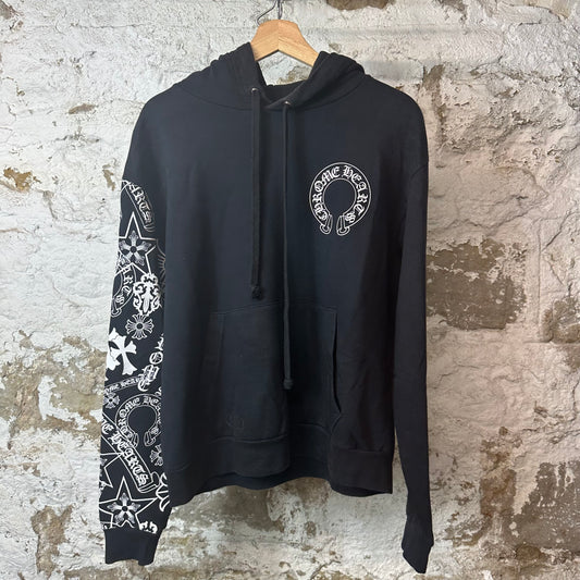 Chrome Hearts Sleeve Stencil Black Hoodie Sz XS