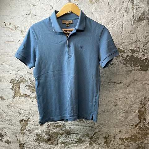 Burberry Light Blue Polo Shirt Sz S