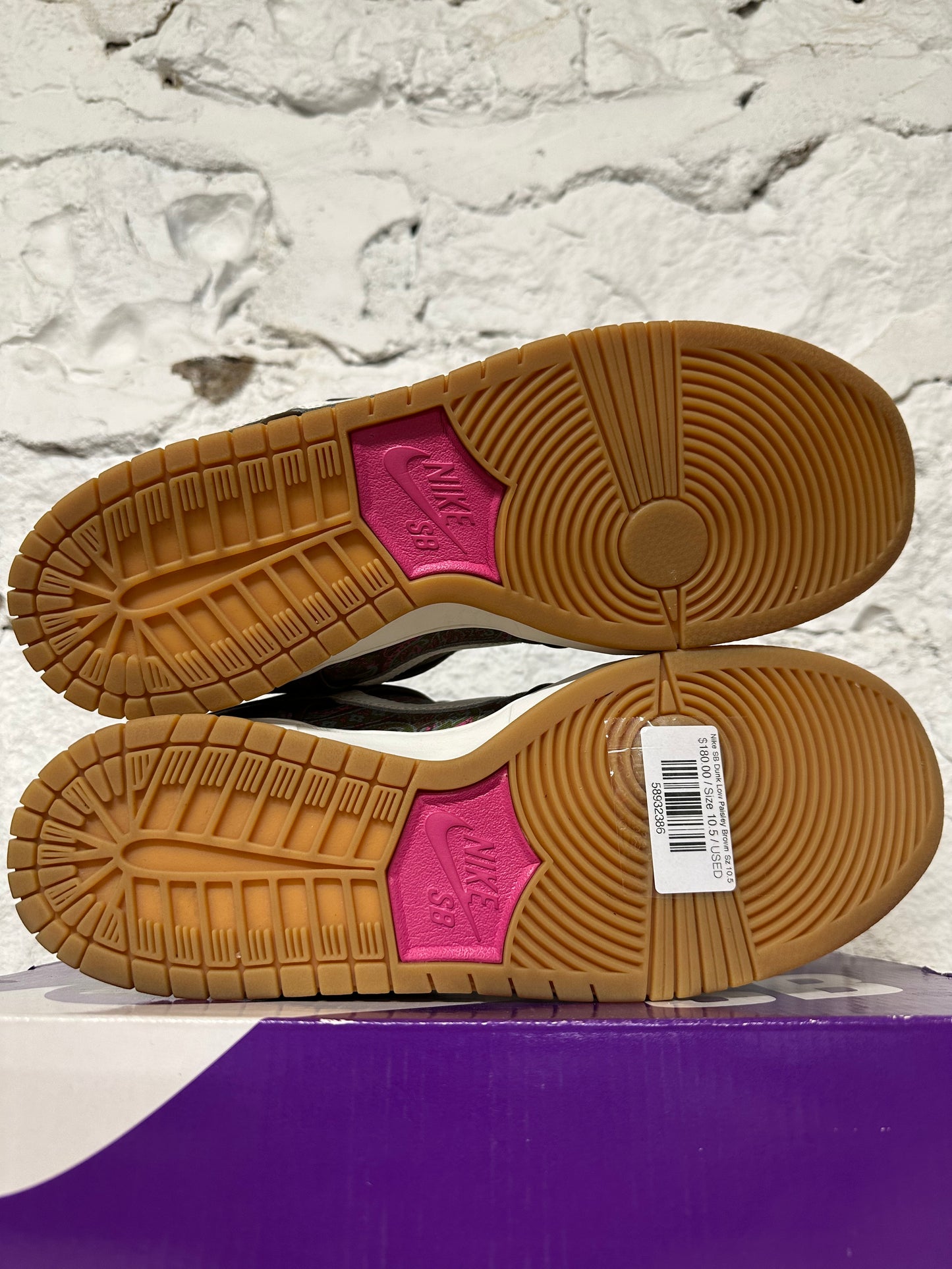 Nike SB Dunk Low Paisley Brown Sz 10.5