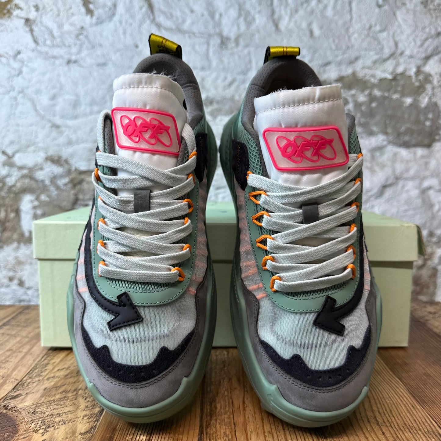 Off-White ODSY 1000 Black Green Sneaker Sz 10 (43)