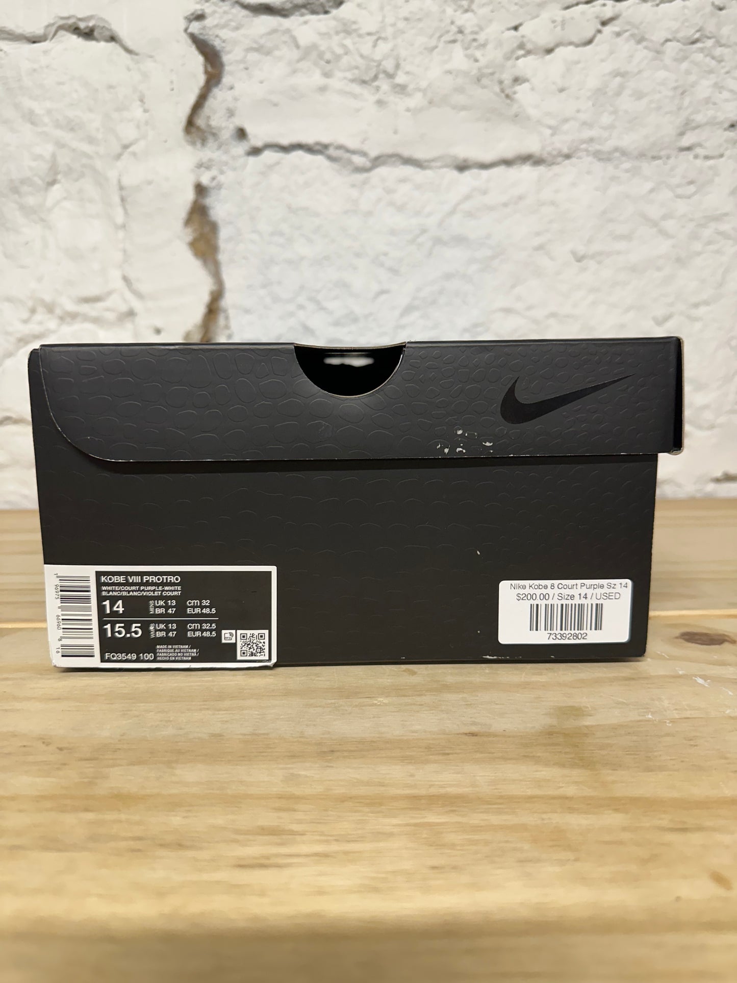 Nike Kobe 8 Court Purple Sz 14