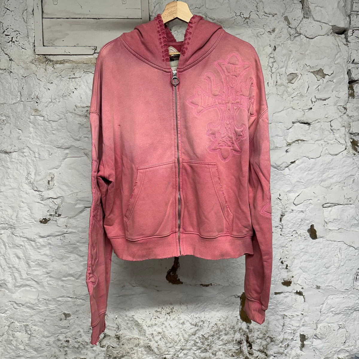 Vale Carver Pink Zip Up Hoodie Sz L