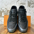 Louis Vuitton Black Monogram Silver Runaway Sneaker Sz 10.5 (9LV)
