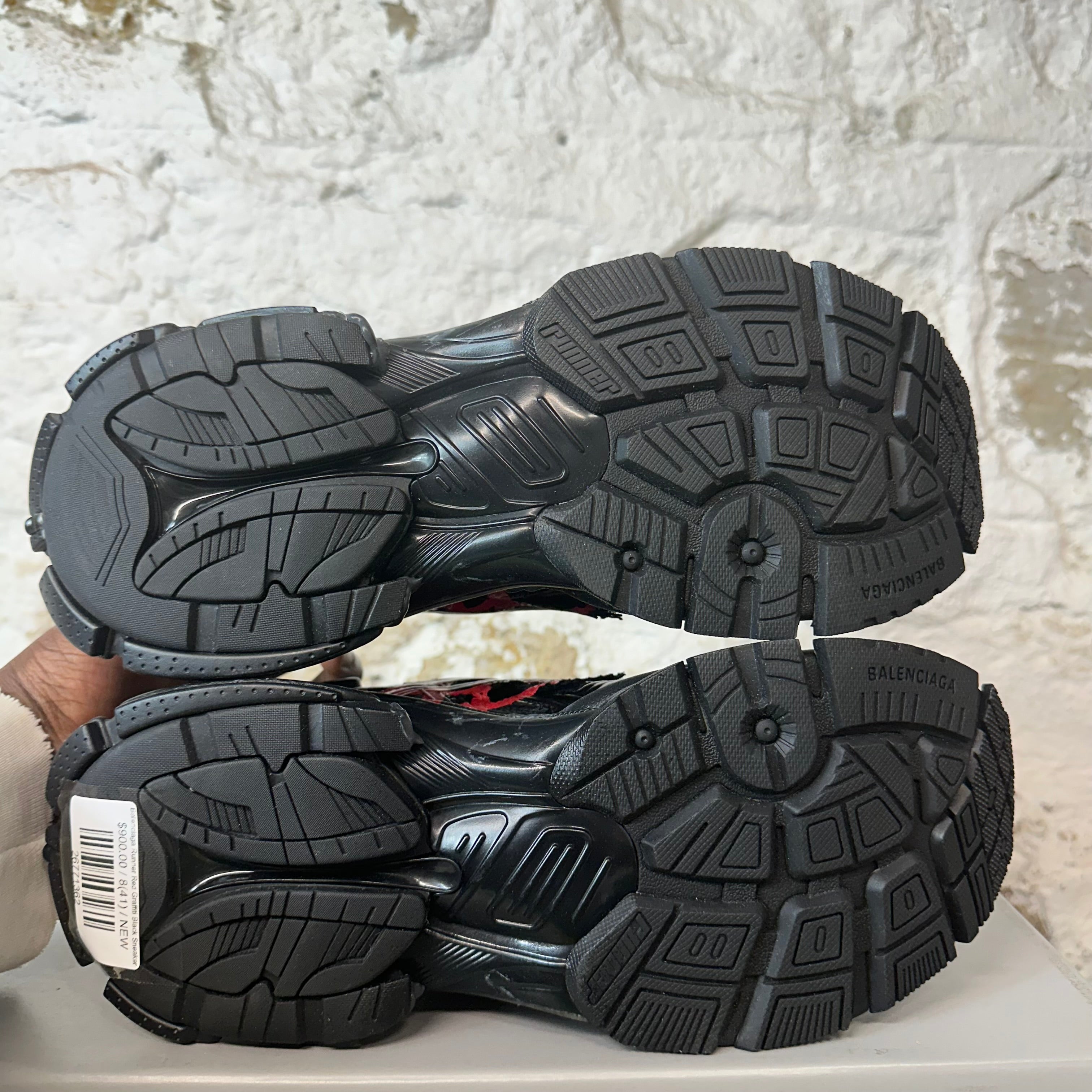 Balenciaga Runner Red Graffiti Black Sneaker – The Gallery Online