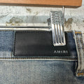 Amiri MX1 Plaid Dirty Blue Denim Jeans Sz 29