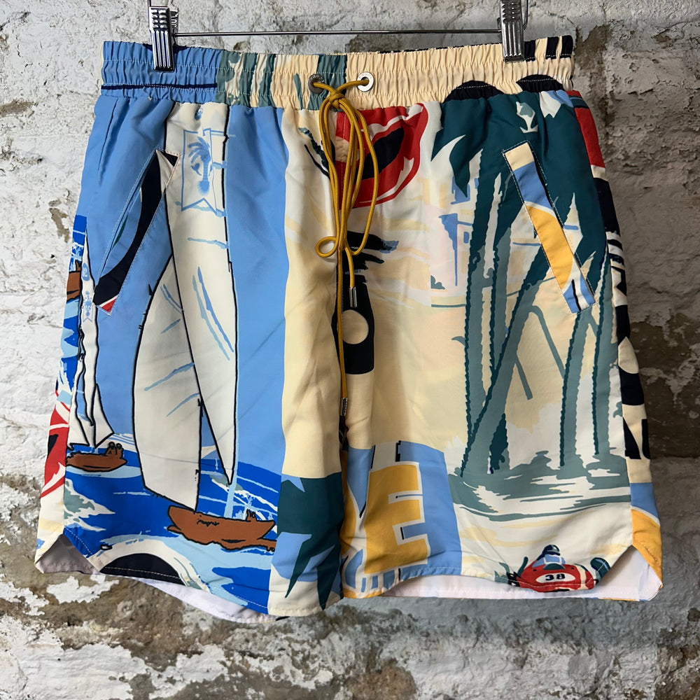 Rhude Multicolor Monaco Shorts Sz L DS