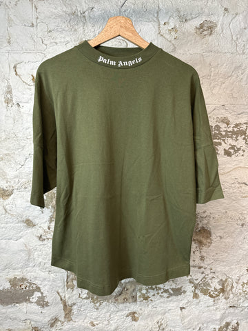 Palm Angels White Spell Green Oversized T-shirt Sz XXS