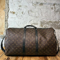 Louis Vuitton Monogram Macassar Keepall Bandouliere Sz 55