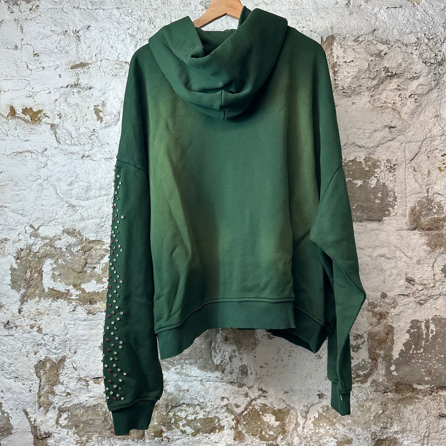HMDD Crystal Green Zip Up Hoodie Sz L