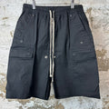 Rick Owens Bauhaus Black Cargo Shorts Sz M