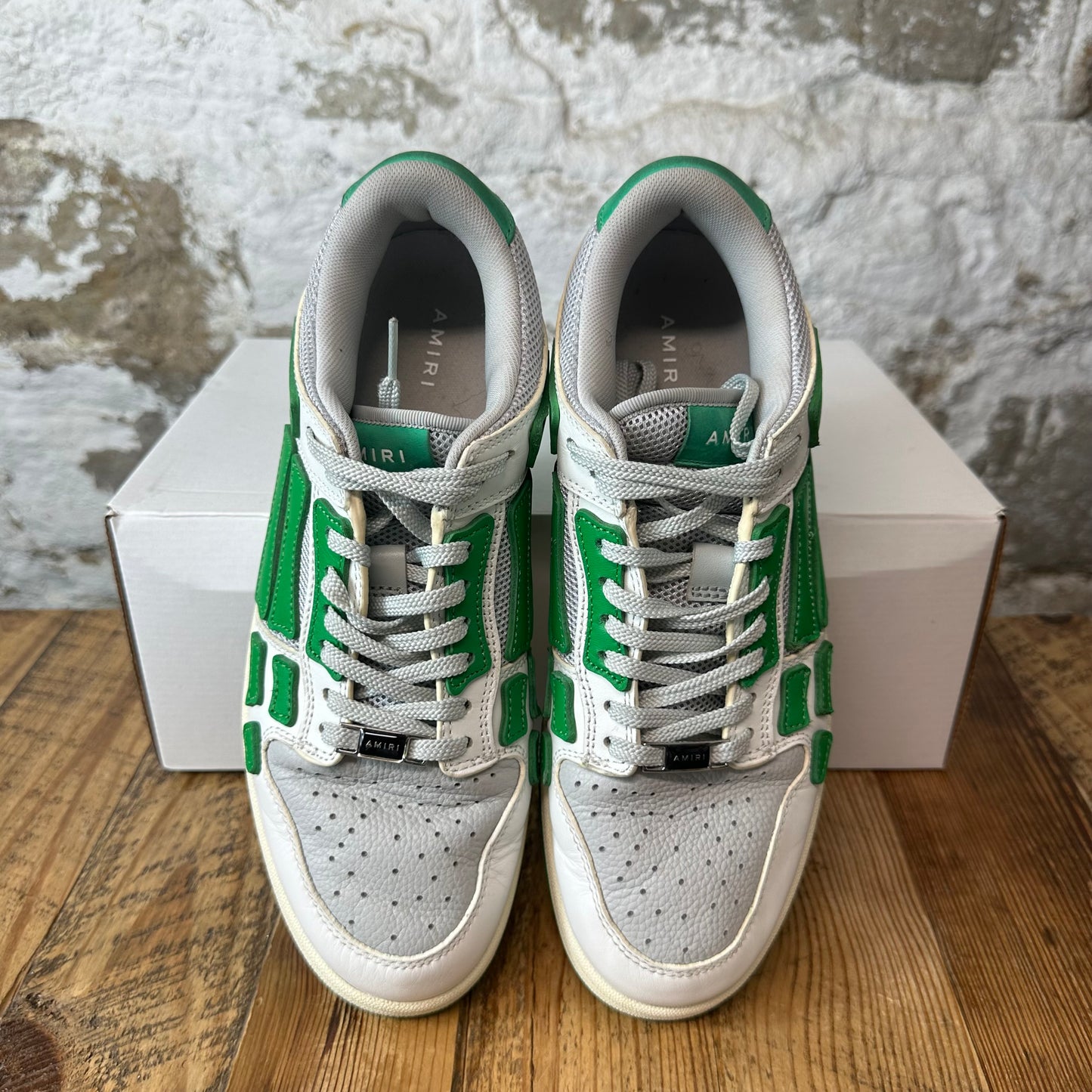 Amiri Green Skeleton Grey Cream Sneaker Sz 9 (42)