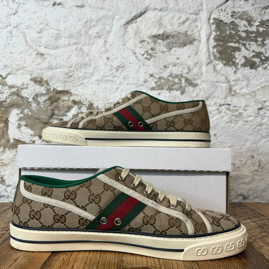 Gucci Tennis 1977 Brown Monogram Sneaker Sz 10