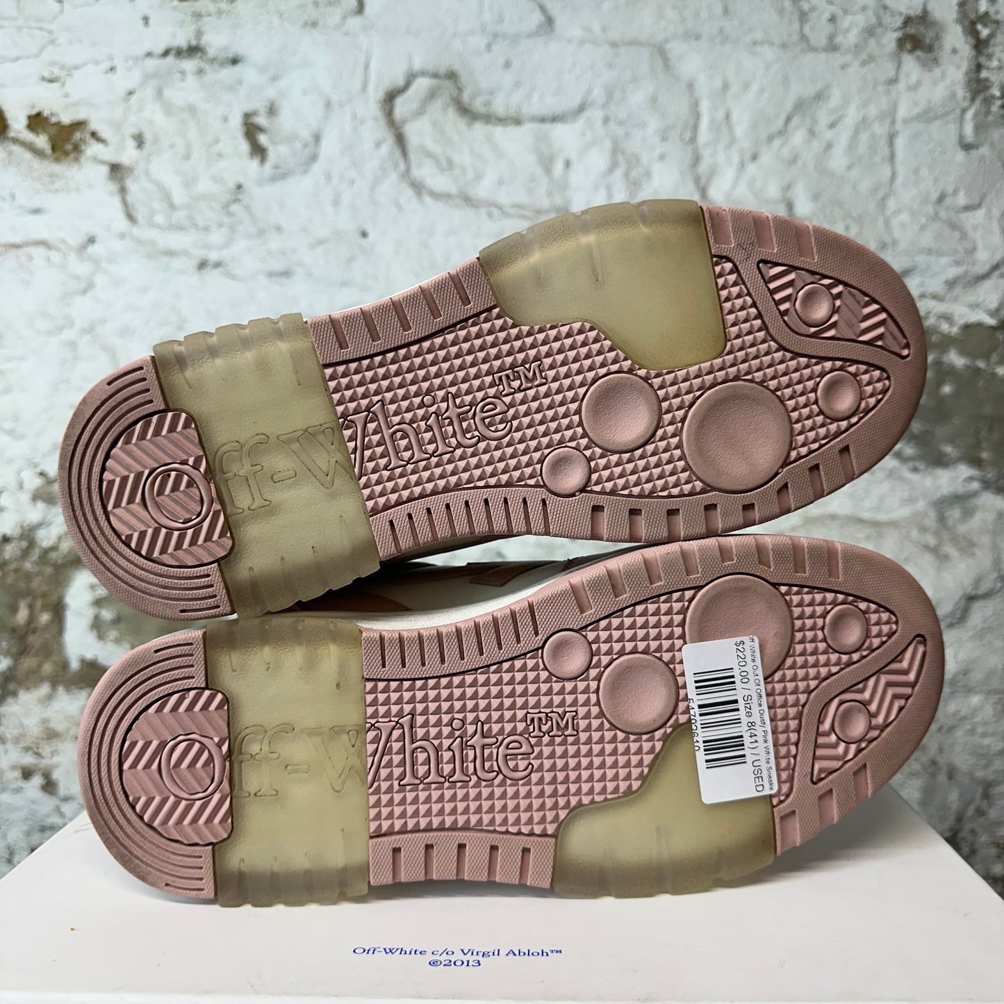 Off-White Out Of Office Dusty Pink White Sneaker Sz 8 (41)