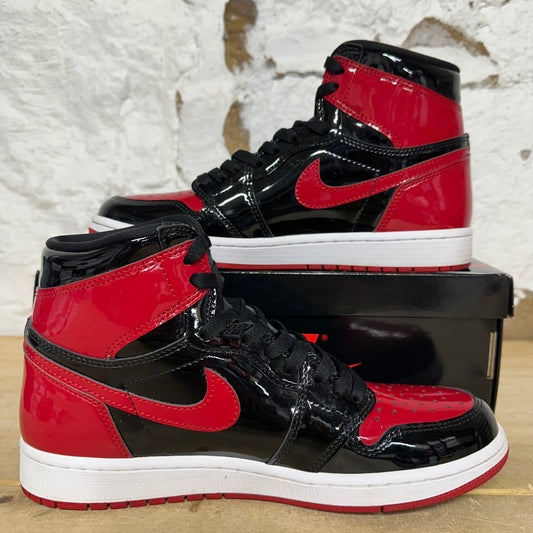 Air Jordan 1 High Patent Bred Sz 8.5