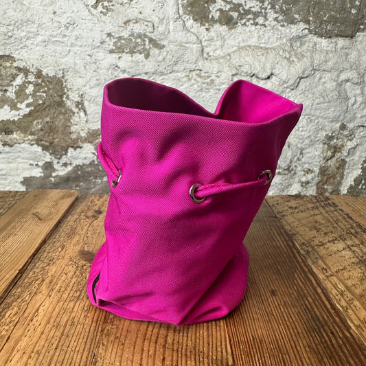 Balenciaga Wheel Drawstring Pink Nylon Bucket Bag