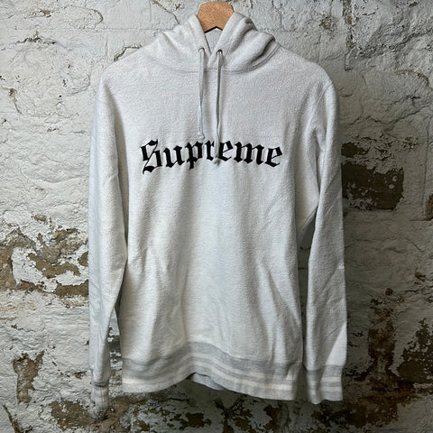 Supreme Old English White Spellout Hoodie Sz S