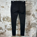 Amiri MX1 Brown Suede Black Denim Jeans Sz 32