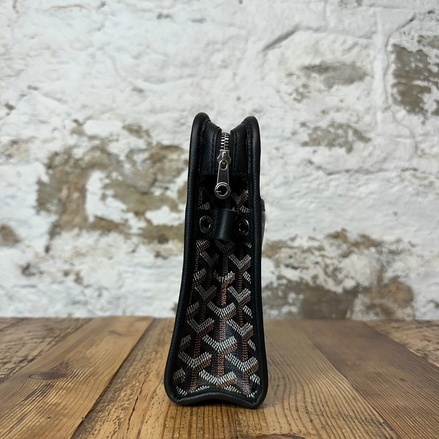 Goyard Jouvence Brown Monogram Black Toiletry Bag