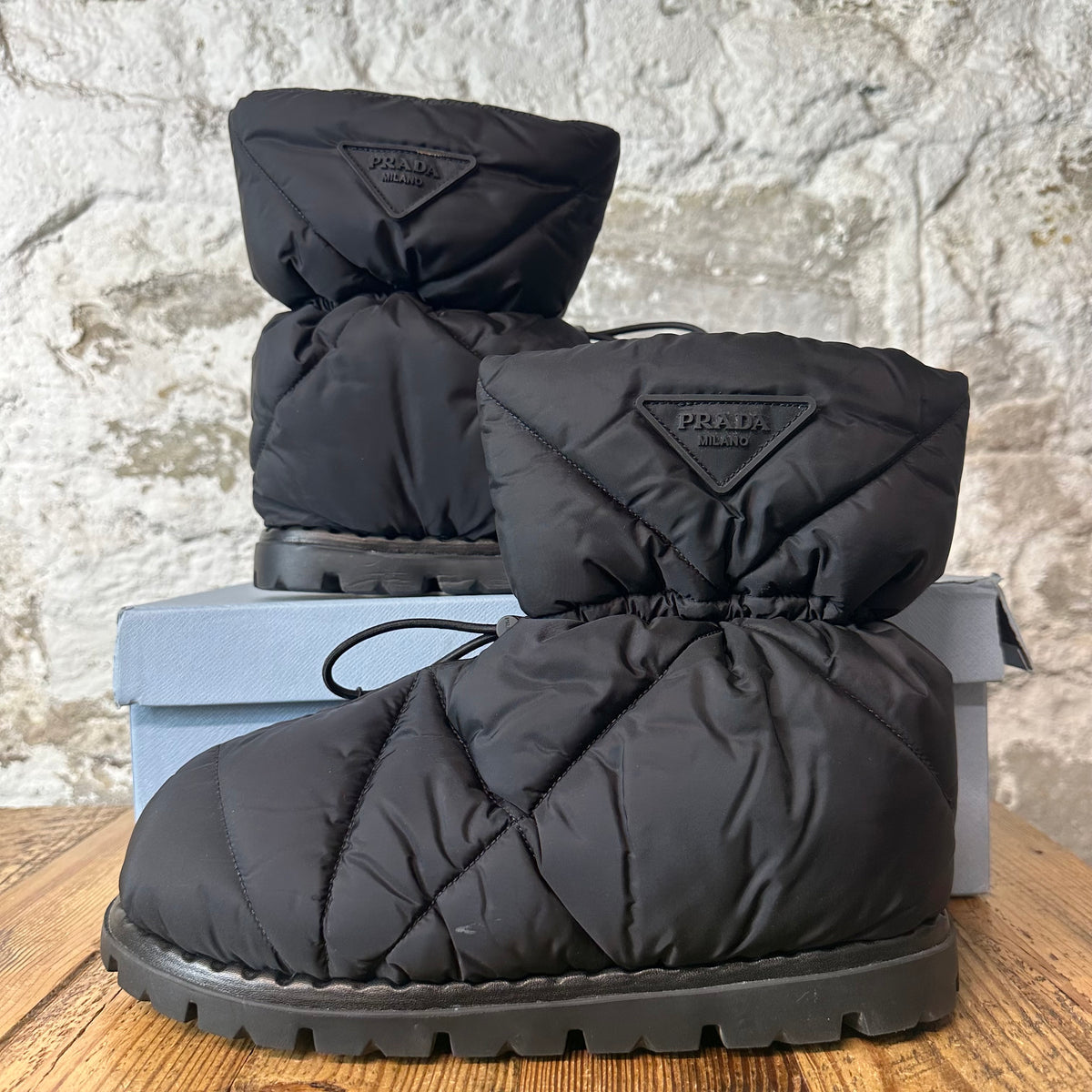 Prada Renylon Blow 19 Quilted Boot Sz 7.5 (40.5)