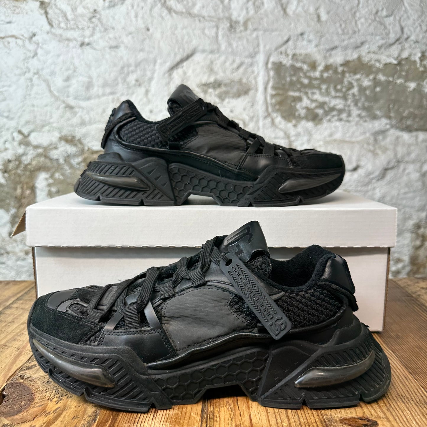 Dolce Gabbana Triple Black Daymaster Sneaker Sz 7 (40)