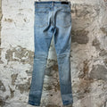 Amiri MX2 Brown Paisley Blue Denim Jeans Sz 30