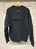 Fear of God Essentials Small Logo Black Crewneck Sz L