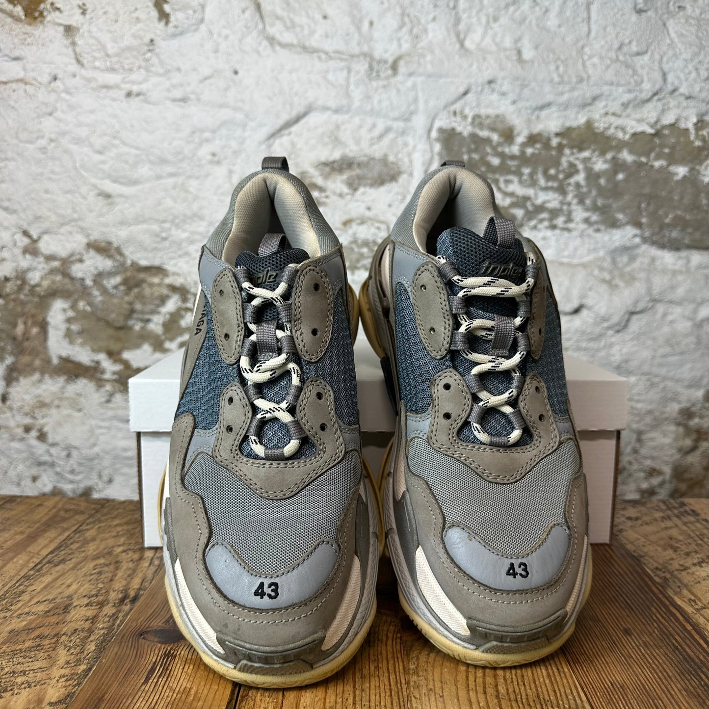 Balenciaga Triple S Blue Grey White Sneaker Sz 10 (43)