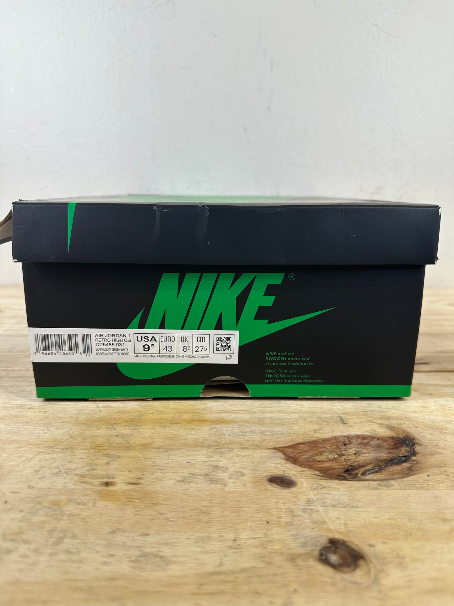 Air Jordan 1 High Lucky Green Sz 9.5