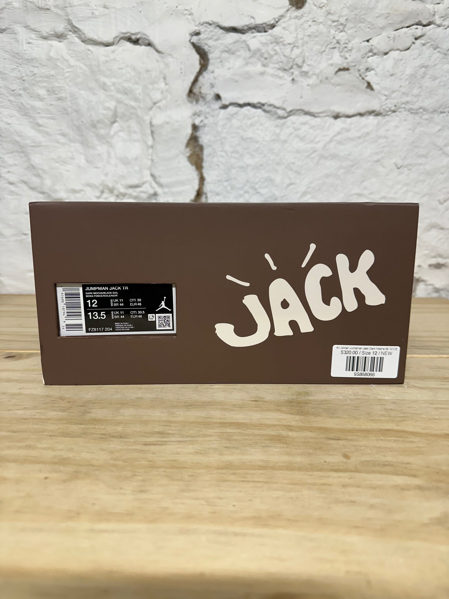 Air Jordan Jumpman Jack Dark Mocha Sz 12 DS