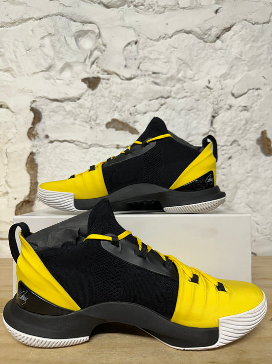 Under Armour Curry Icon 5 Custom Black Yellow Sz 10.5 DS