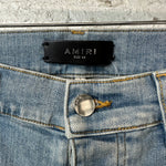 Amiri Script Logo Lightwash Blue Denim Jeans Sz 29