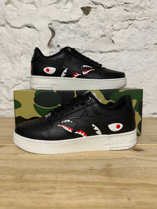 A Bathing Ape Bape Sta Low Shark Pack Black Sz 10 DS
