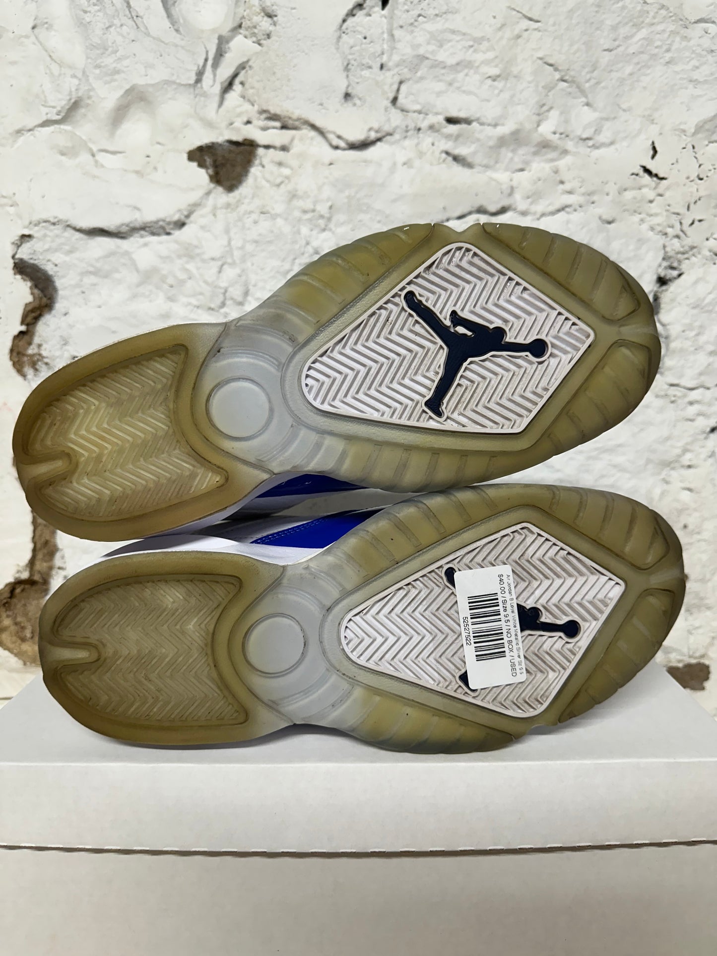 Air Jordan B Loyal White Metallic Silver Sz 9.5