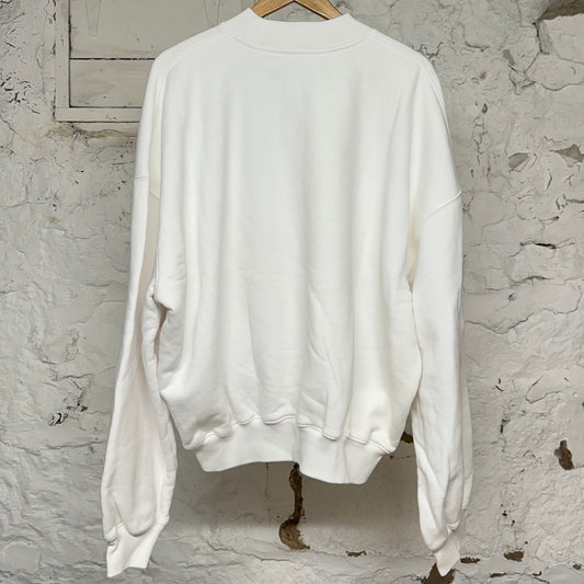 Off White Chest Spellout White Crewneck Sz XL