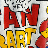 Bootleg Bart Simpson Sox Fan Bart Man White Tee Sz M