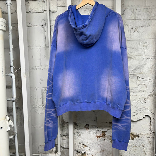 Vale Track Faded Blue Zip Up Hoodie Sz XXL