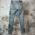 Amiri Quad Stitch Blue Denim Jeans Sz 30