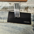 Amiri Plain Washed Blue Denim Jeans Sz 33