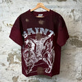 Saint Vanity Dirty Griffin Burgundy T-shirt