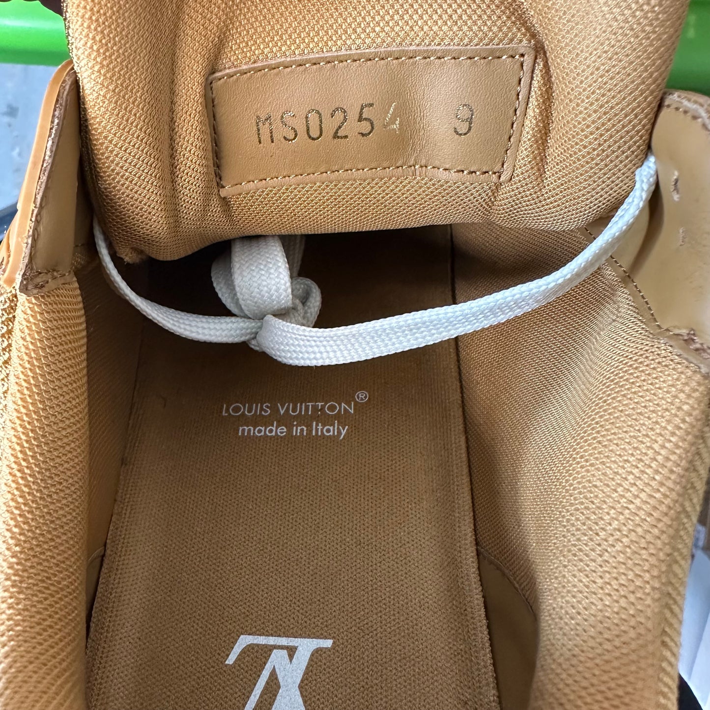 Louis Vuitton Brown Leather Trainer Sneaker Sz 10.5 (9LV)