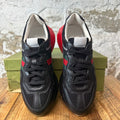 Gucci Rhyton Black Red Green Sneaker Sz 9