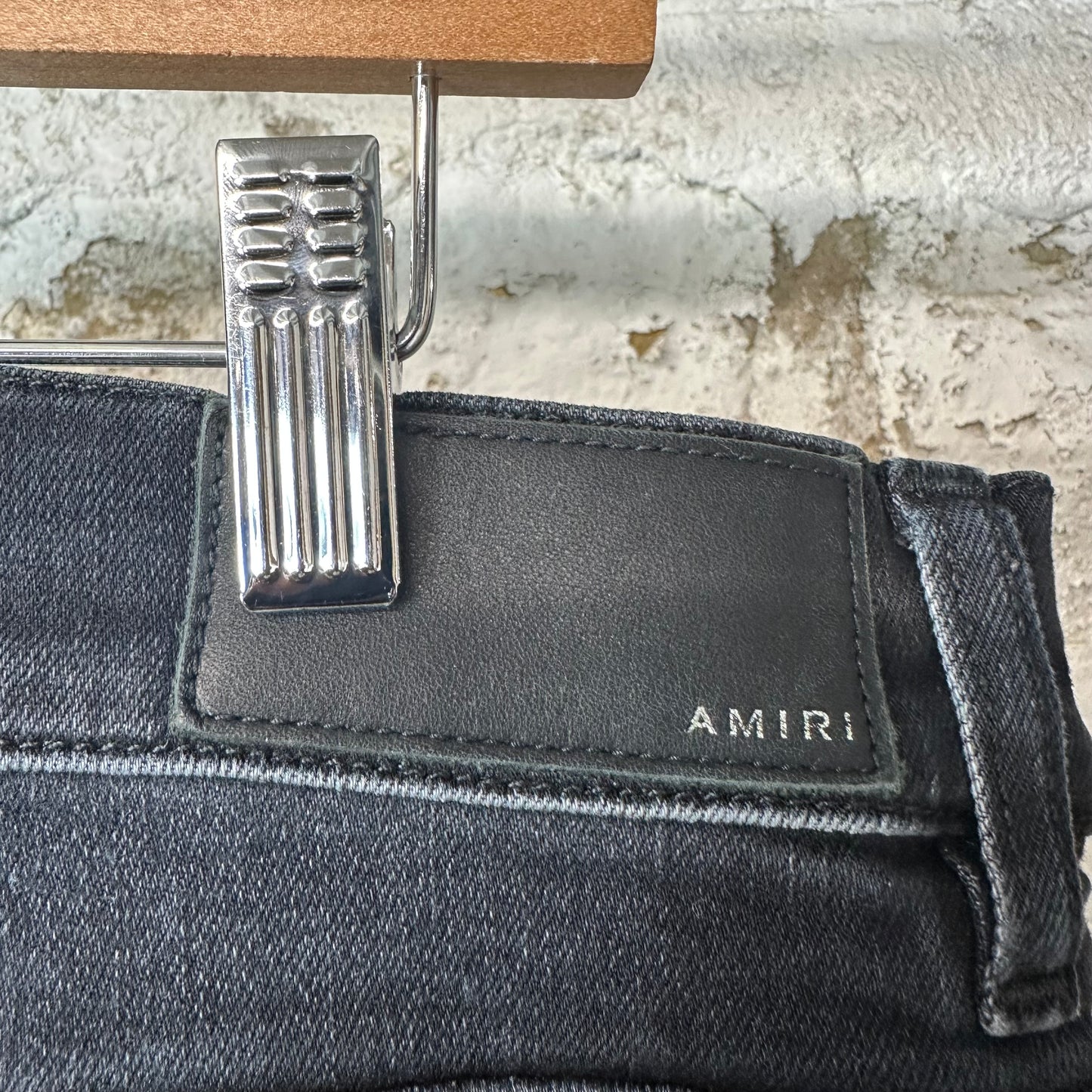 Amiri MX1 Brown Plaid Flannel Black Denim Jeans Sz 36