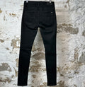 Amiri Black Core Logo Black Waxed Denim Jeans Sz 30