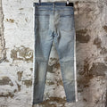 Amiri White Stripe Blue Denim Jeans Sz 34
