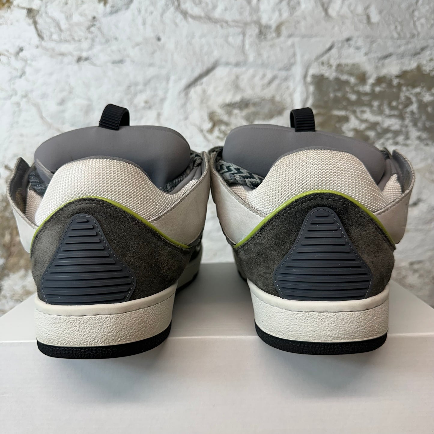 Lanvin Curb Triple Grey Green Sneaker Sz 14 (47)