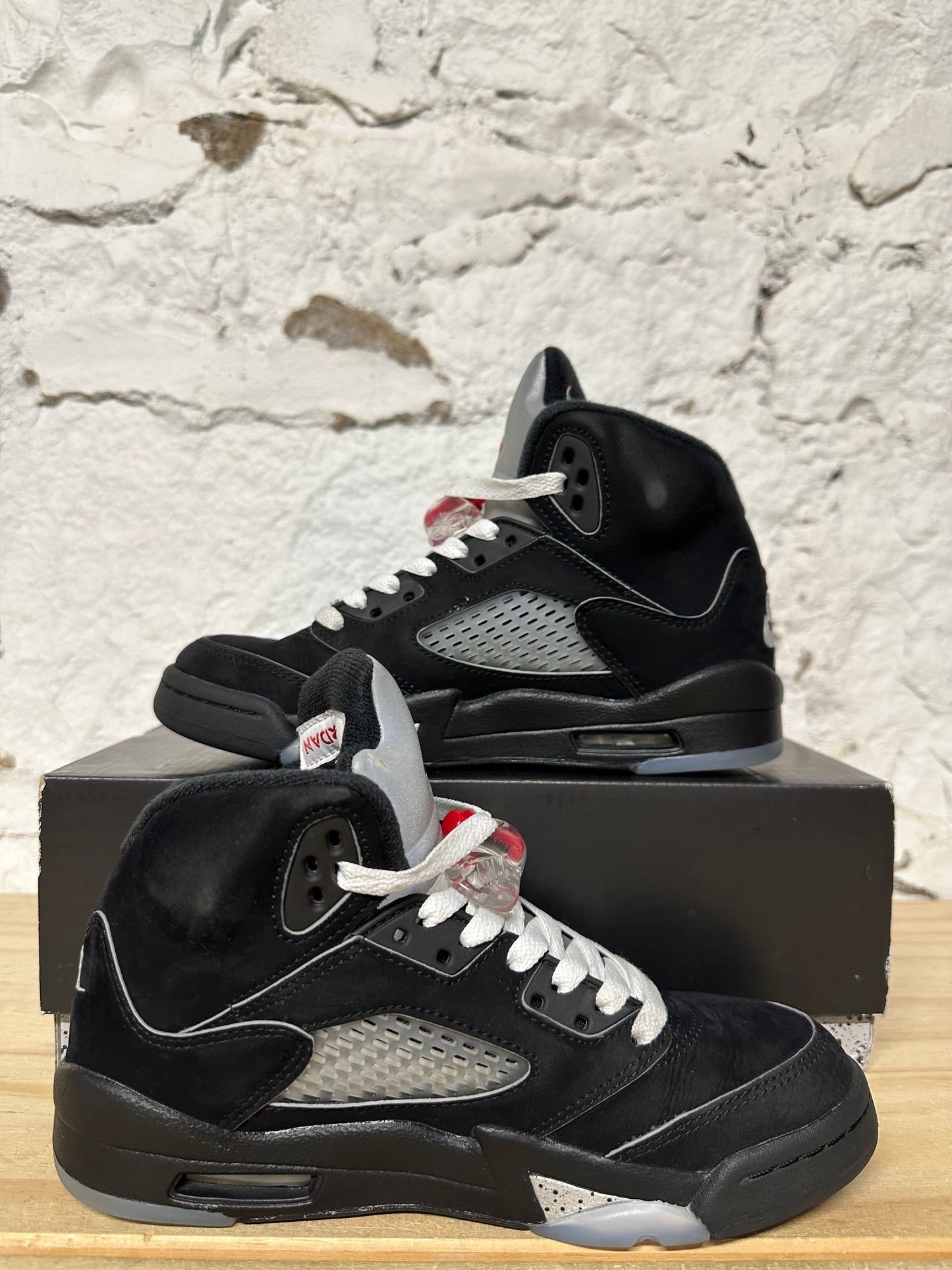 Air Jordan 5 Black Metallic Sz 3.5Y
