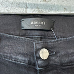 Amiri MX1 Camo Patch Black Denim Jeans Sz 31