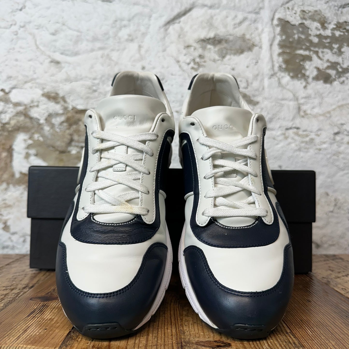 Gucci Interlocking GG Black White Sneaker Sz 9