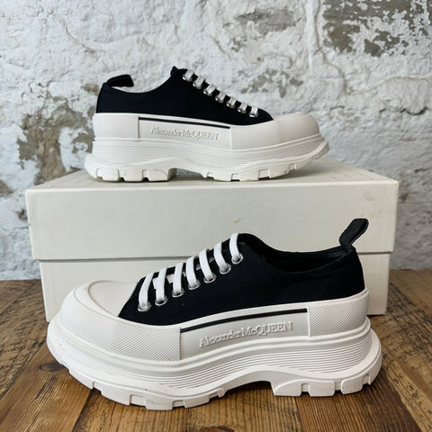 Alexander Mcqueen Black White Tread Boot Low Sz 7 (40)