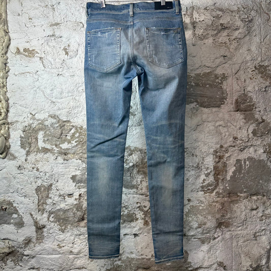 Amiri MX1 Black Multicolor Paisley Blue Denim Jeans Sz 31